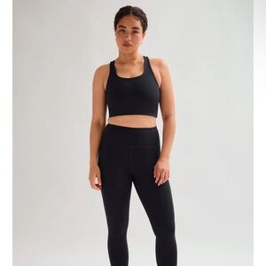 Girlfriend Collective Black Paloma Racerback Bra Plus Size XXXL